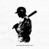 Baseball Silhouette V.12