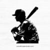 Baseball Silhouette V.9