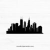 Chicago Skyline Silhouette V.12