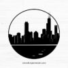 Chicago Skyline Silhouette V.13