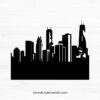 Chicago Skyline Silhouette V.8