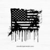 Distressed American Flag SVG