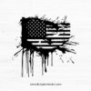 Distressed American Flag SVG