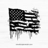 Distressed American Flag SVG