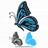 side butterfly svg